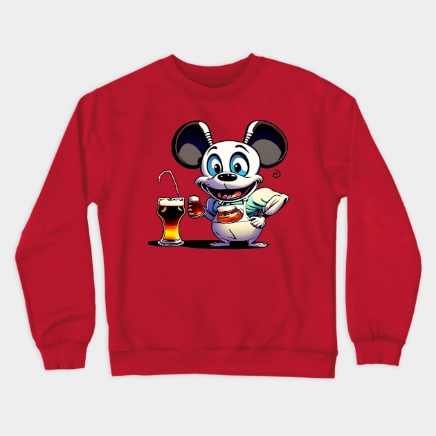 Brewmaster mouse Crewneck Sweatshirt by sweetvision